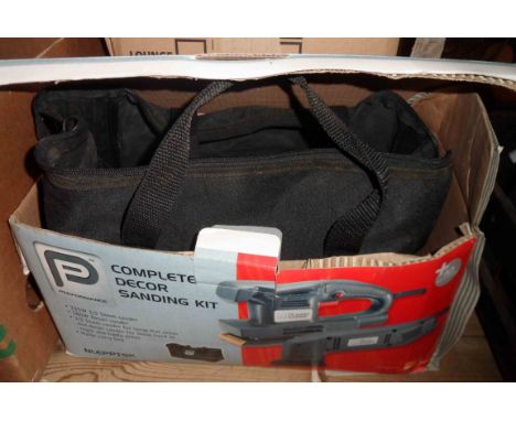 A Performance decor sanding kit comprising sheet sander and detail sander, in original box