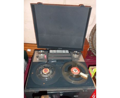 A vintage Ferguson reel to reel tape recorder