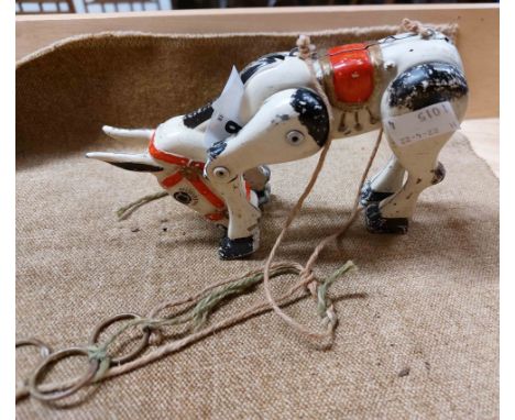 A 1950's diecast metal Muffin the Mule puppet figurine