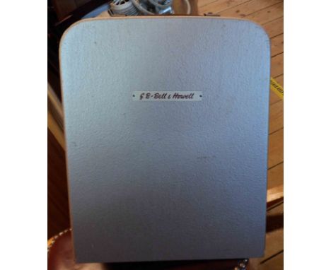 A vintage GB Bell &amp; Howell cine projector in original domed wooden case
