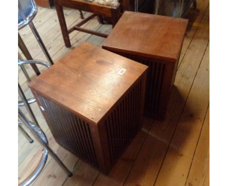 A pair of vintage wooden cased Realistic Optimus 4 hi-fi speakers