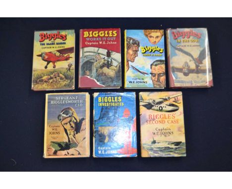 W E JOHNS: BIGGLES, various first edition titles, Hodder and Stoughton. BIGGLES IN THE GOBI, 1953; SERGEANT BIGGLESWORTH CID,