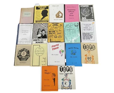 Magic and conjuring interest: One packet of large format booklets.