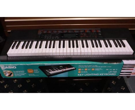 Casio LK-160 key lighting keyboard, boxed. Not available for in-house P&amp;P 
