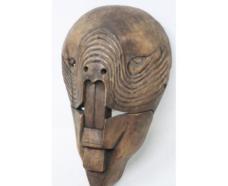 Mah-Meri Malaysian spiritual dance mask, H: 24 cm. UK P&amp;P Group 1 (£16+VAT for the first lot and £2+VAT for subsequent lo