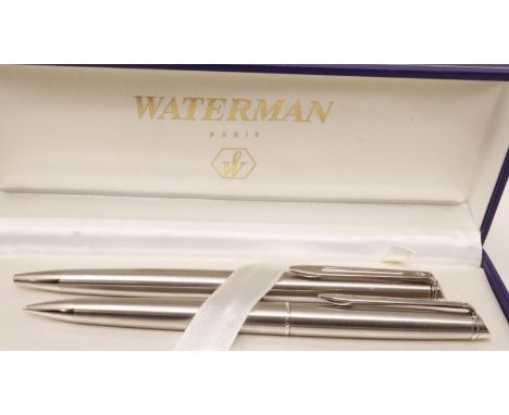 Waterman of Paris ballpoint pen and propelling pencil set, boxed. UK P&amp;P Group 1 (£16+VAT for the first lot and £2+VAT fo