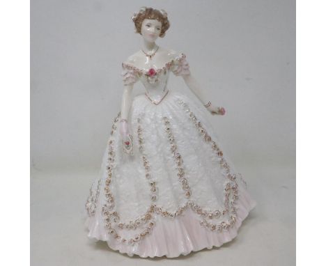 Royal Worcester figurine, Sweetest Valentine, limited edition 918/12500, no chips or cracks, H: 23 cm. UK P&amp;P Group 2 (£1