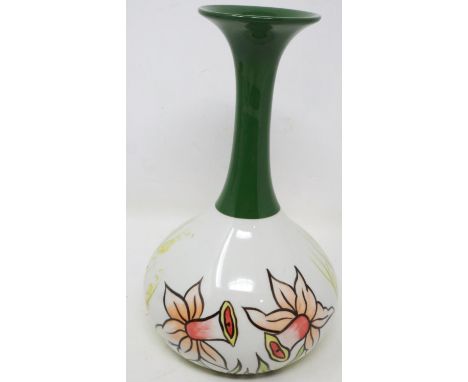 Lorna Bailey Old Ellgreave Pottery vase in the Spring pattern, limited edition 2/250, no chips or cracks, H: 20 cm. UK P&amp;