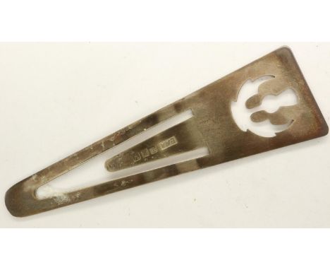 Hallmarked silver thistle bookmark, Edinburgh assay, H: 80 mm, 7g. UK P&amp;P Group 0 (£6+VAT for the first lot and £1+VAT fo