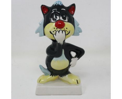 Lorna Bailey cat, Speak No Evil, no chips or cracks, H: 14 cm. UK P&amp;P Group 1 (£16+VAT for the first lot and £2+VAT for s