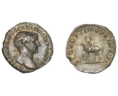 Trajan (98-117), Denarius, 112-4, laureate and draped bust right, imp traiano avg ger dac p m tr p cos vi p p around, rev. Tr
