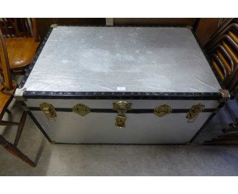 A steamer trunk
