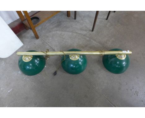 A brass snooker table light