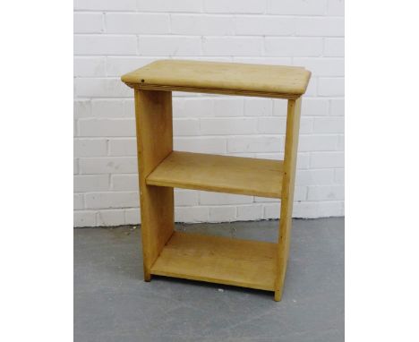 A pine open book shelf, 70 x 51cm