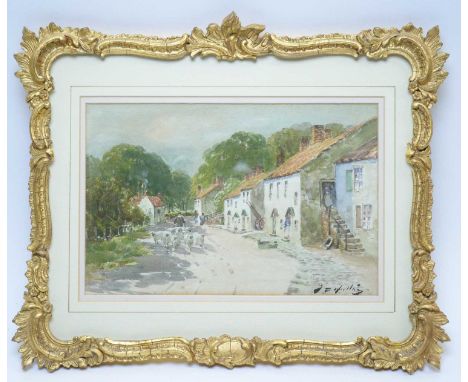 Thomas Swift Hutton - "Winlaton", signed, watercolour, 16 x 24cms, in gesso gilt frame.