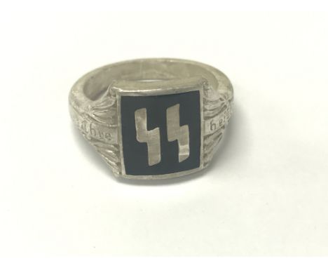 German WW2 style SS Mans finger ring , GVF