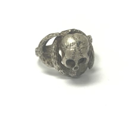 German SS WW2 style , mans finger ring, 800 &amp; SS stamped inside , VF