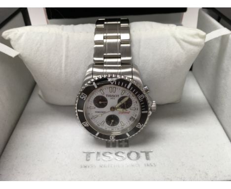 A Gents Tissot sport watch, 2011 model- E662/762M, with box.