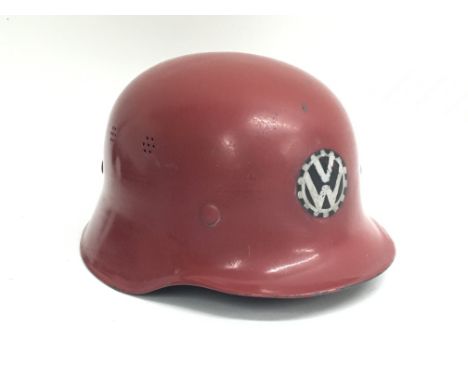 WW2 German Volks Wagon Factory Fire Lightweight Fire Helmet