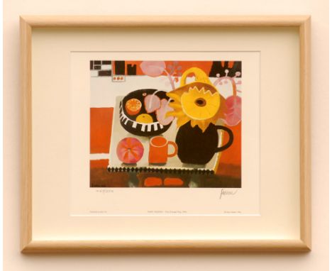 MARY FEDDEN (British, 1915-2012), 'Orange mug' handsigned lithograph with publisher's blindstamp, 29cm x 34cm, framed and gla