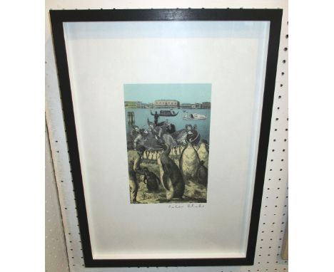 PETER BLAKE, 'Venice', signed print 2009, signed in pencil, acquired from Paul Stolper Gallery, 41cm x 29cm, framed and glaze