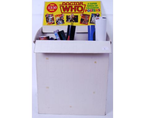 An original vintage scarce Doctor Who shop advertising display poster stand. Likely 1980's - the back plate featuring notatio