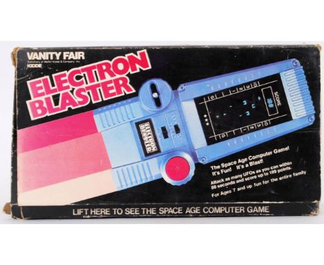 An original vintage Vanity Fair made electronic games console Electron Blaster. Within the original box


POSTAGE: UK Postage
