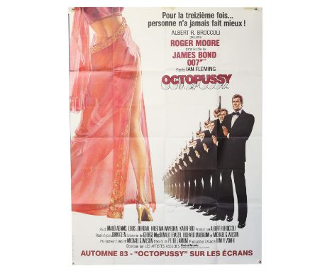 James Bond Octopussy (1983) Advance French Grande film poster, starring Roger Moore, folded, 47 x 63 inches.Condition Report: