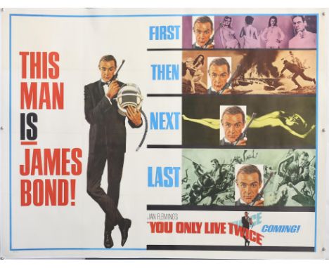 James Bond You Only Live Twice (1967) US Subway 'Final Advance - 'First, Then, Next, Last' film poster, starring Sean Connery