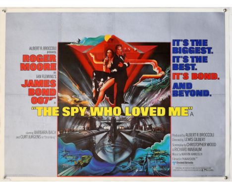 James Bond The Spy Who Loved Me (1977) British Quad film poster, artwork by Bob Peak, linen backed, 30 x 40 inches. 