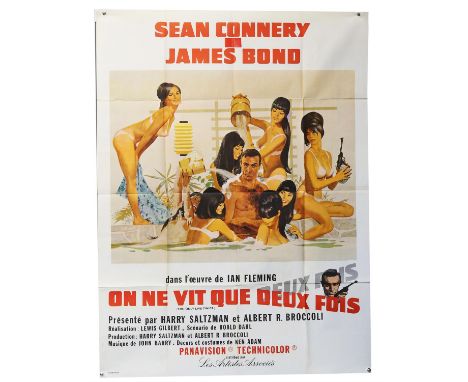 James Bond You Only Live Twice (1967) French Grande film poster, Style B, artwork by Robert McGinnis, folded, 47 x 63 inches.