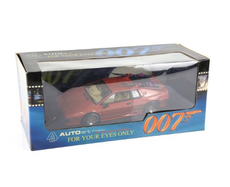 James Bond 007 - An Autoart 1:18 scale Lotus Esprit Turbo, modelled on the vehicle in the film For Your Eyes Only, boxed, ove