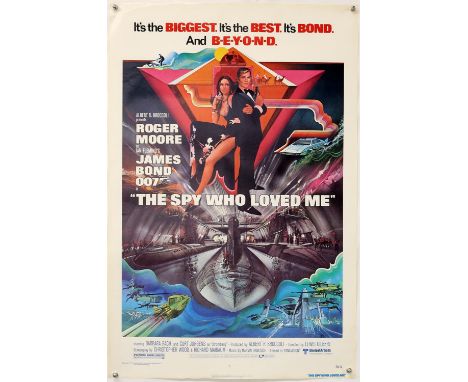 James Bond The Spy Who Loved Me (1977) US One Sheet film poster, artwork by Bob Peak, rolled, 27 x 41 inches. 