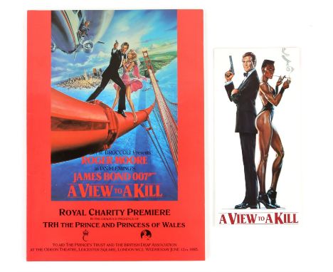James Bond A View To A Kill (1985) Premiere programme, and ticket for London Leicester Square (2). 