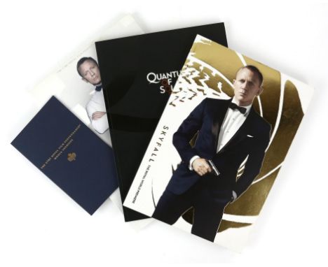 James Bond - Three Premiere brochures for Quantum of Solace numbered 1996, Skyfall numbered 3215 and Spectre numbered 4265 an