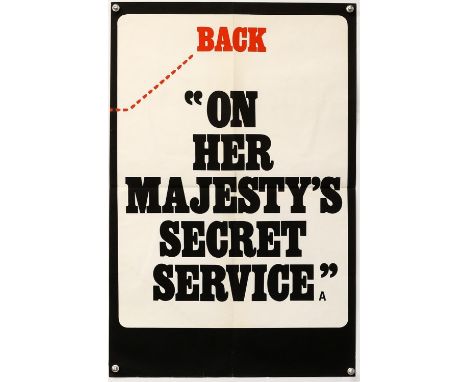 James Bond On Her Majesty's Secret Service (1969) UK Double Crown film poster, text version, starring George Lazenby, folded,