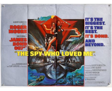 James Bond The Spy Who Loved Me (1977) British Quad film poster, artwork by Bob Peak, 30 x 40 inches.