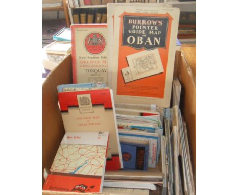 Box of Ordnance Survey & Bartholomews maps