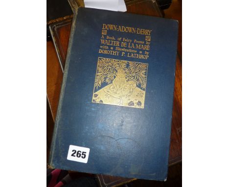 Down-Adown-Derry, Walter de la Mare, 1922, 1st Edition, illustrated, pub. by Constable