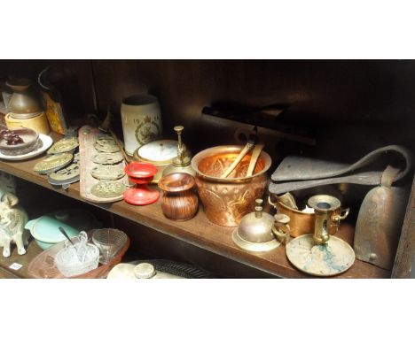 Shelf of assorted items