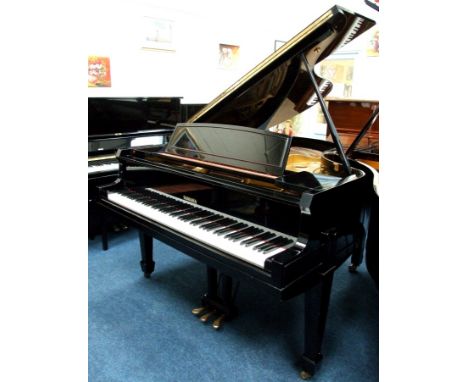 Yamaha by Story and Clark (c1969)
A 5ft 7in Model 158 grand piano in a bright ebonised case and Art Deco style legs; together