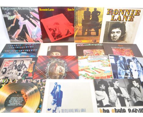 A collection of 65 vintage 20th century 33 &amp; 45 RPM vinyl record albums to include; Rod Stewart - Atlantic Crossing / Nev