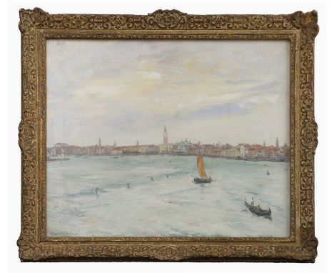 Alexander Jamieson (1873-1937) Venice from the deck of the SS 'Orford'signed and dated 'Alexander Jamieson/1931' l.l., also s
