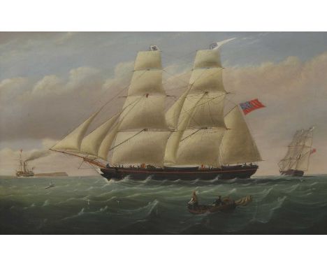 Thomas Harrison Hair (1810-1875) ‘A Packet Off St. Mary’s Island'oil on canvas50.5 x 79cmExhibited: N R Omell, London, 'Exhib
