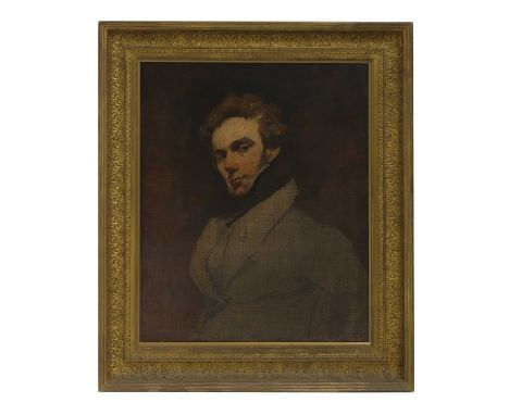 English School, early 19th century Portrait sketch of a young man, half-lengthpencil and oil on canvas76 x 63cmCondition Repo