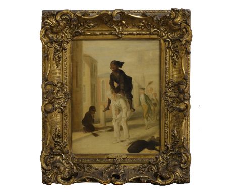 William Kidd RSA (1790-1863) A game of leapfrogsigned 'W. Kidd' l.r., oil on canvas40.5 x 30.5cmExhibited: Liverpool, Liverpo