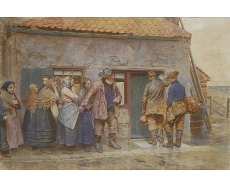 Arthur Hardwick Marsh (1842-1909) 'The Messenger'signed 'A. H. MARSH.' l.r., watercolour heightened with white70 x 108cmExhib