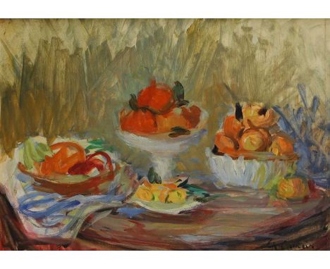 ▲ Charles Camoin (French, 1879-1965) A still life of bowls of fruitsigned 'C. Camoin' l.r., oil on canvas24 x 33cm With a cop