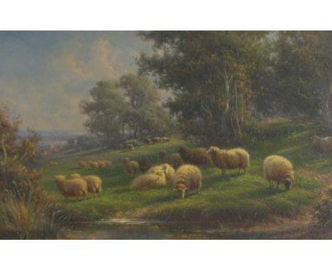 Walter J Watson (1879-1937) 'Sheltered Pastures'signed 'Walter. J. Watson 02' l.l., also signed with monogram and inscribed w
