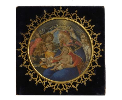 Giovanni Battista Nardelli (Italian, 19th century), after Sandro Botticelli La Madonna del Magnificatsigned 'Gio... Batt Nard